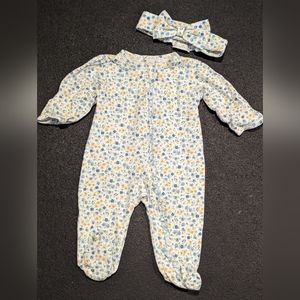 KISSY KISSY ZIPPER FOOTIE FLORAL FANTASY